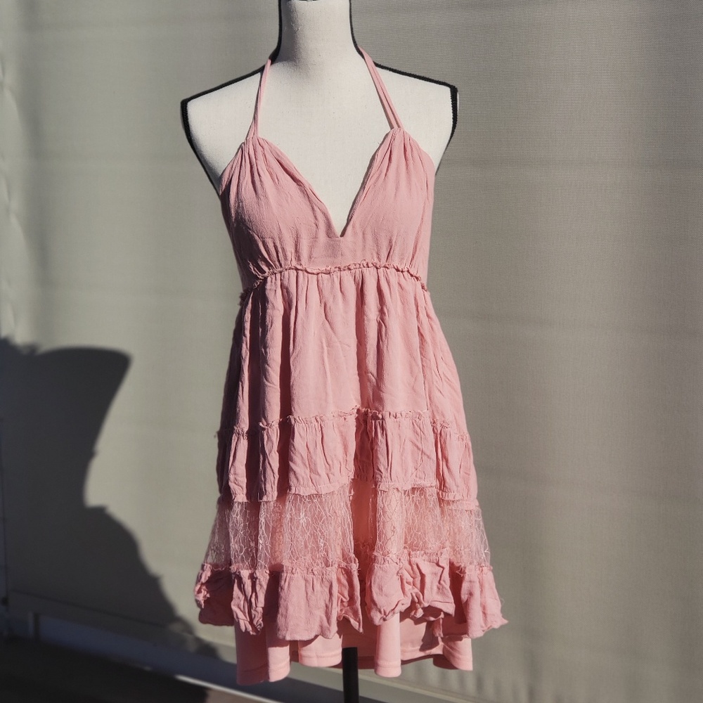 Coral Low Back Dress